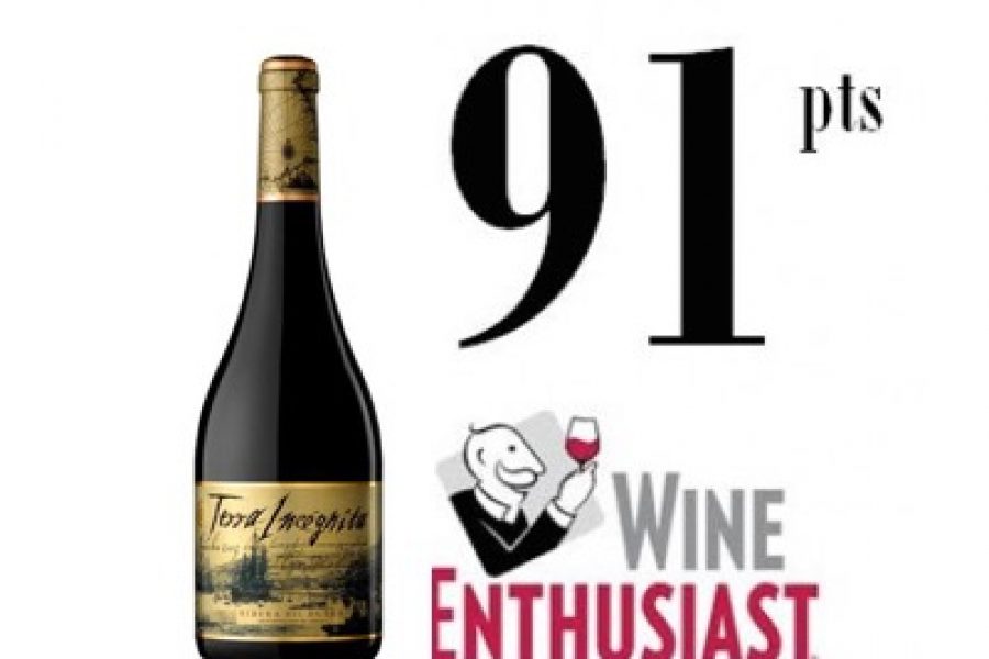 The prestigious magazine Wine Enthusiast awards 91 points to Terra Incógnita