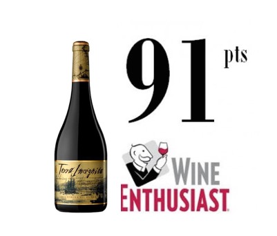 Terra Incógnita alcanza 91 puntos en la prestigiosa revista Wine Enthusiast