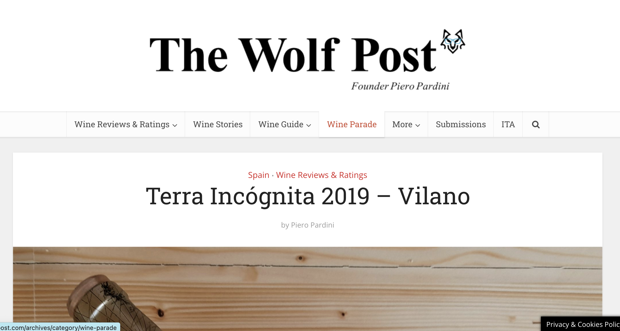 Terra Incognita 2019 chosen by THE WOOLF POST