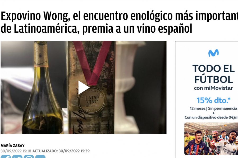 Terra Incógnita, the most awarded wine at Expovino Wong, the most important wine event in Latin America