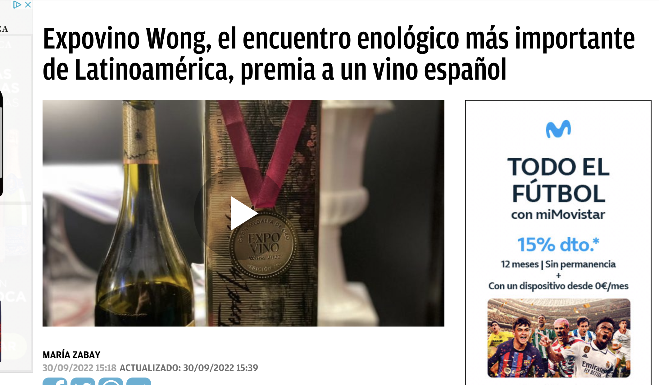 Terra Incógnita, el vino más premiado en Expovino Wong, el encuentro enológico más importante de Latinoamérica